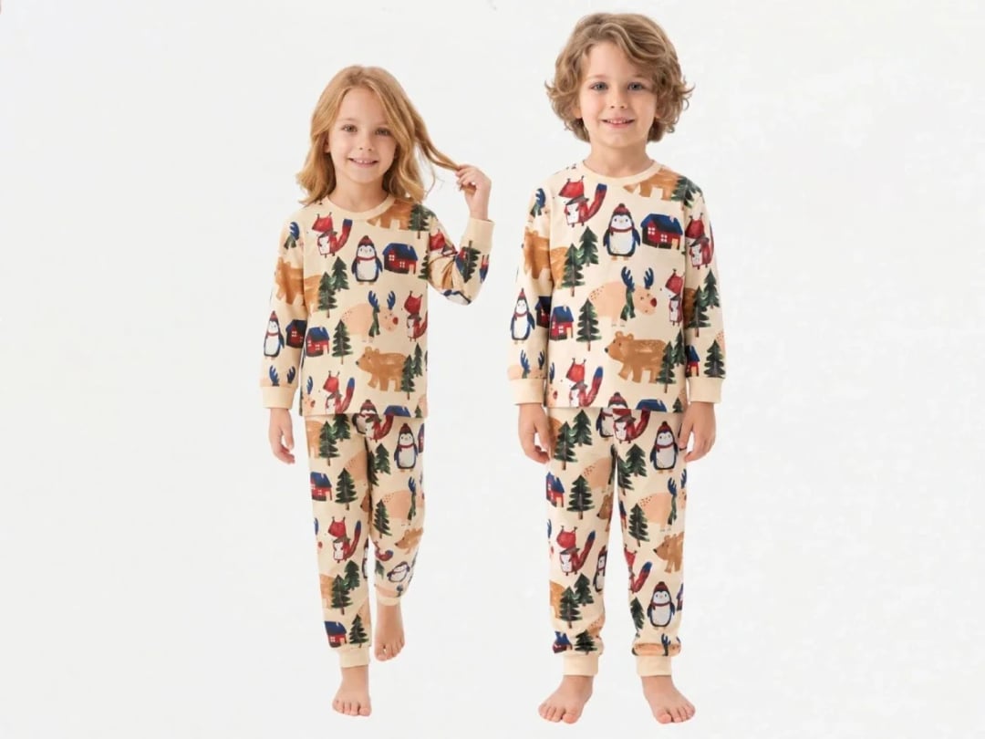 Christmas Patterned Interlock Unisex Pyjama Set - by Peralane