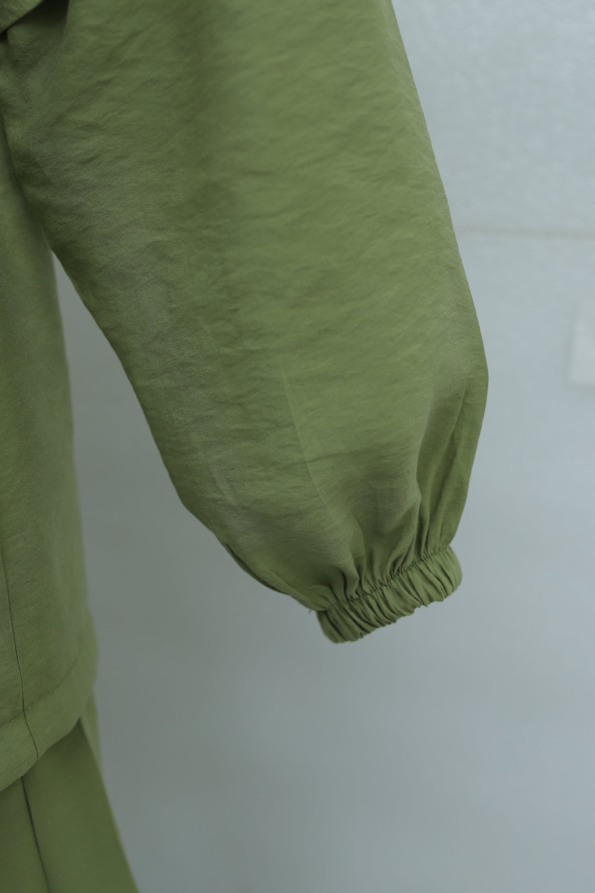 Collar Striped Tracksuit with Elasticated Waist and Cuffs - Olive Green - Podyumplus - by Peralane - photo 6