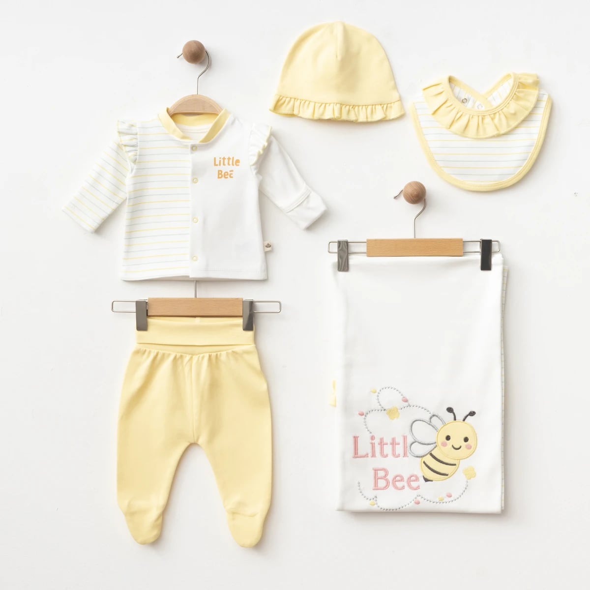 Organic 5-Piece Newborn Set - Little Bee - Eslenza - by Peralane