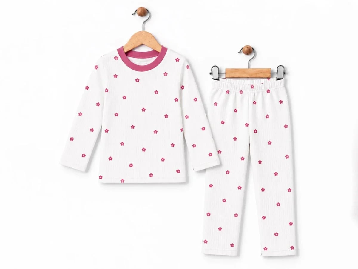 Girls' Baby Sleepwear Set with Floral Print - Supermini - by Peralane