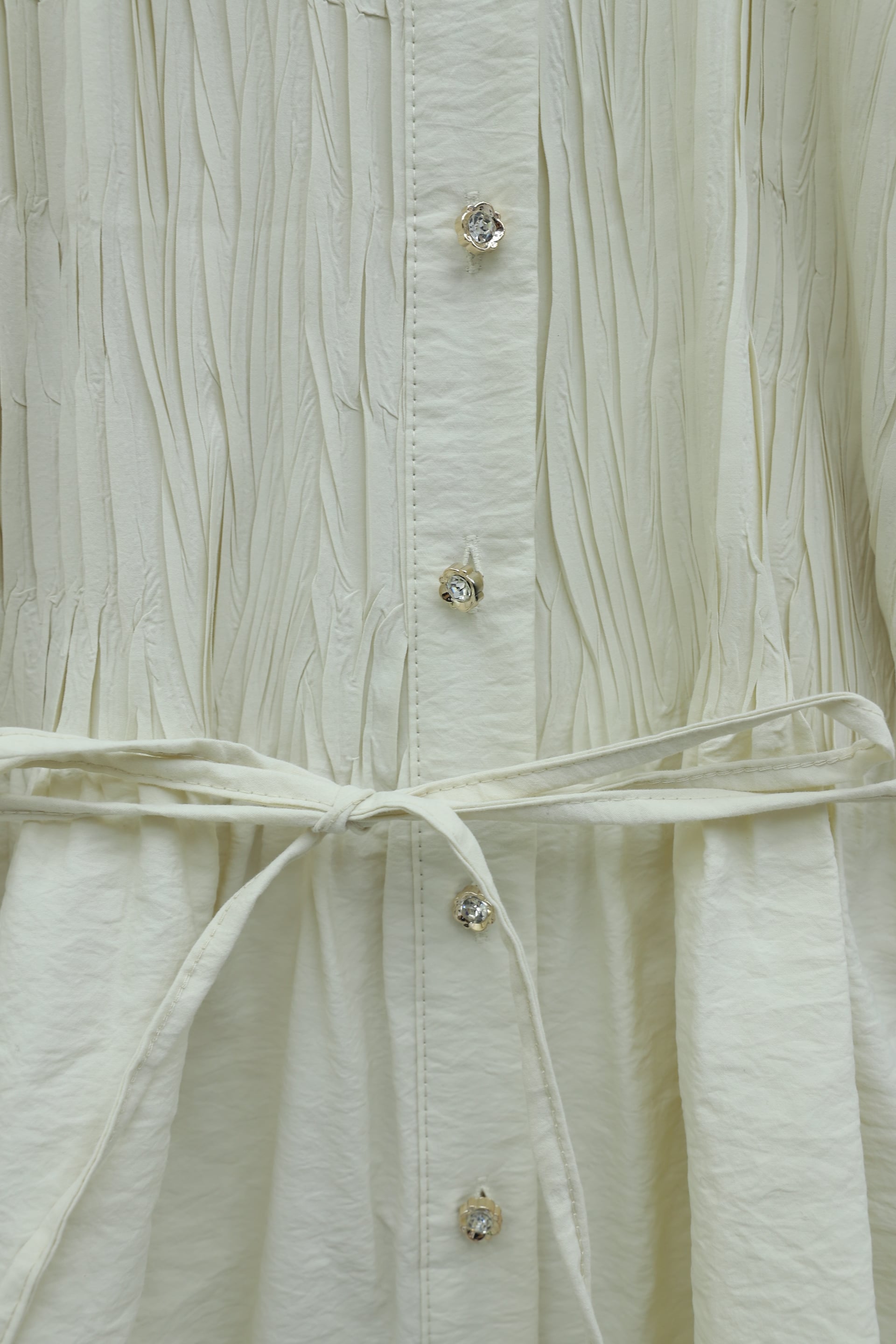 Stone-Coloured Spanish Sleeve Tunic with Stone Buttons and Belt - Podyumplus - by Peralane - photo 7