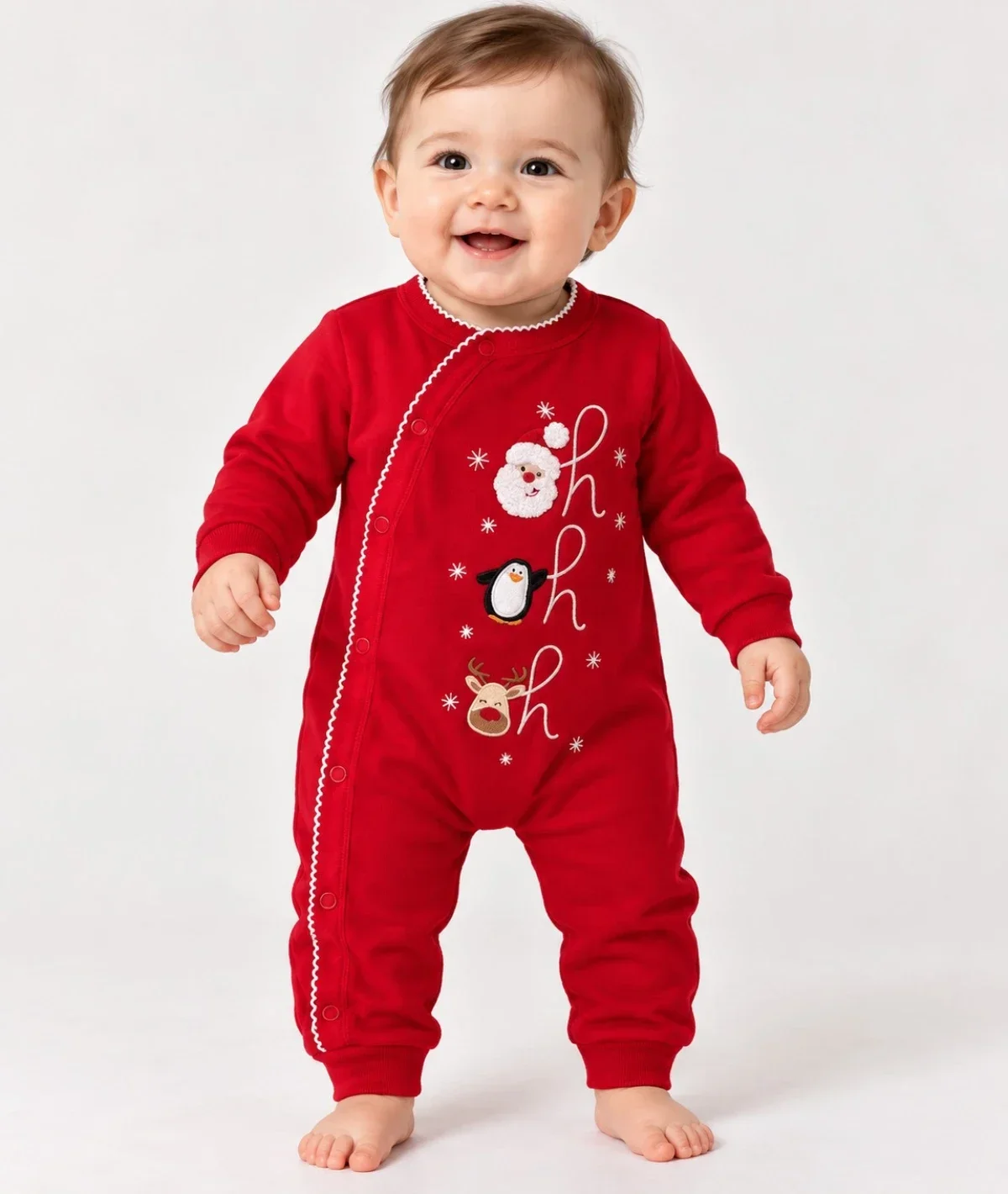 Baby Boys' Christmas Romper in Red - Interkidsy - by Peralane