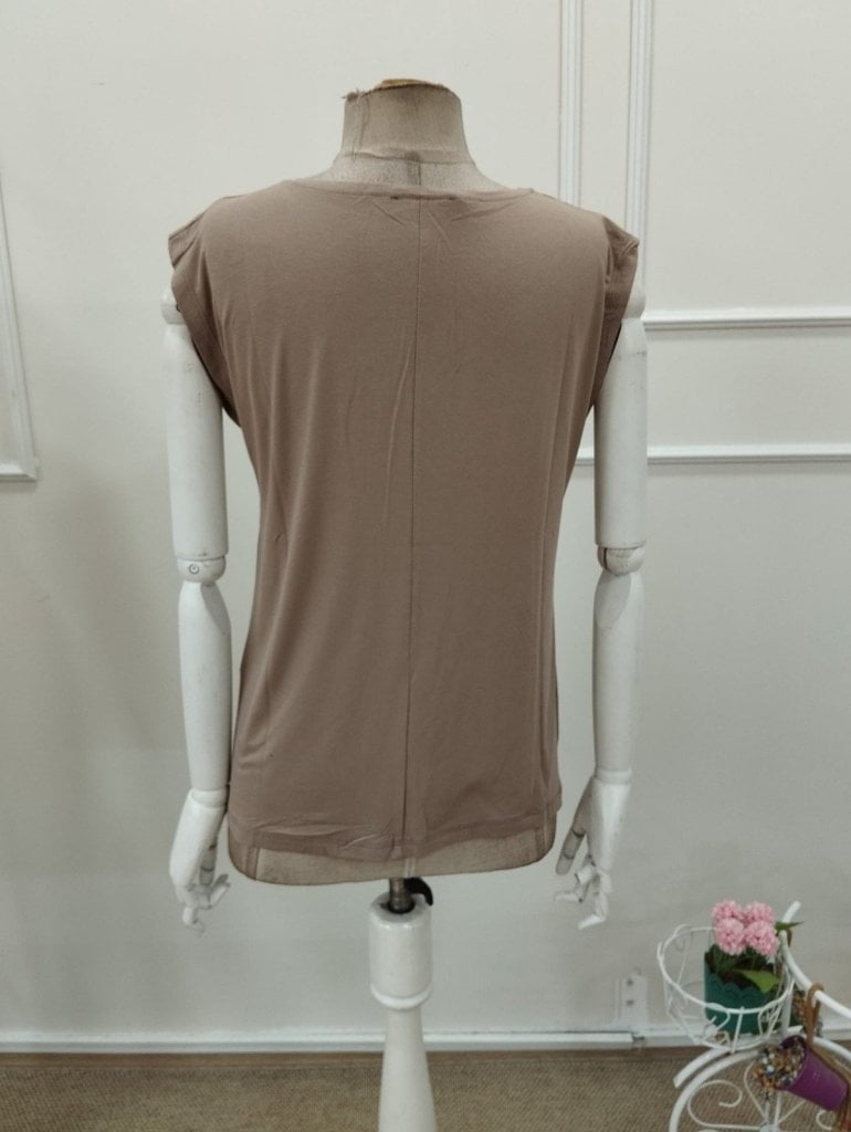 Women's Sleeveless V-Neck Graphic Owl Print Jersey T-Shirt - Janes - by Peralane - photo 5