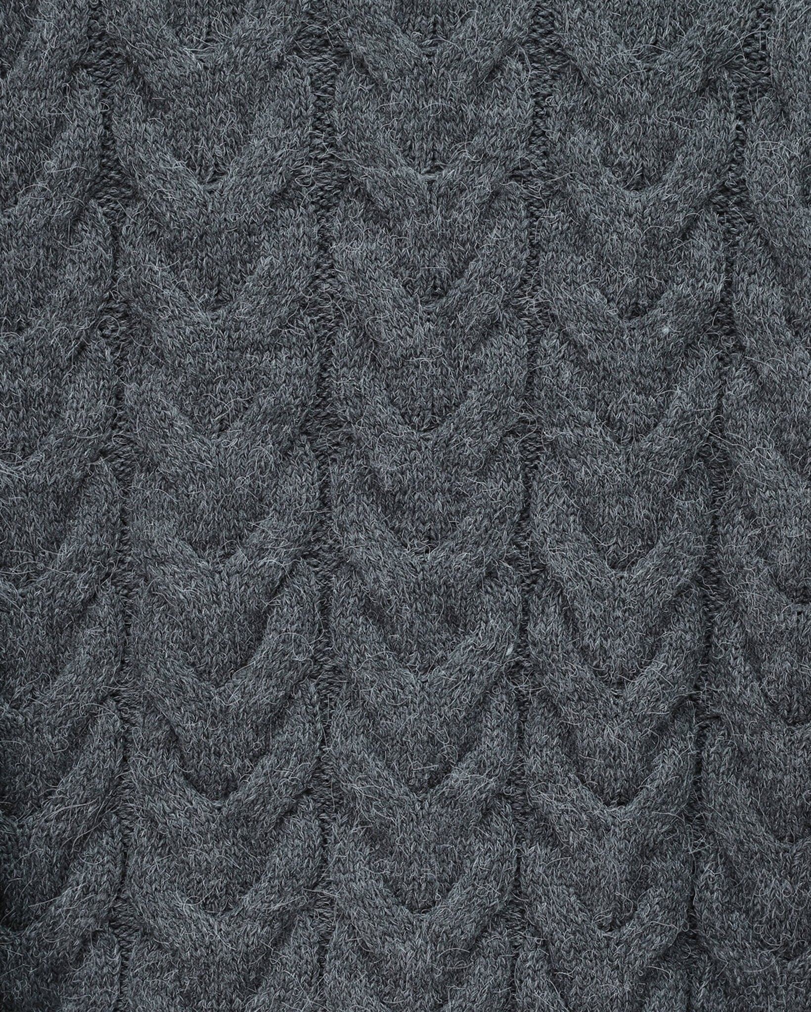 Cable Knit Crop Sweater in Dark Grey - Podyumplus - by Peralane - photo 2