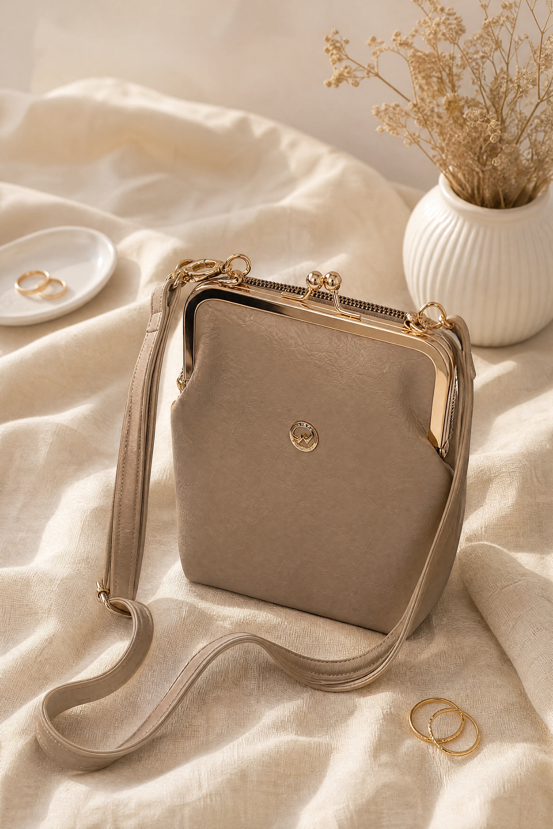 Vizon Color Retro Kiss-Lock Crossbody Bag - Podyumplus - by Peralane - photo 2