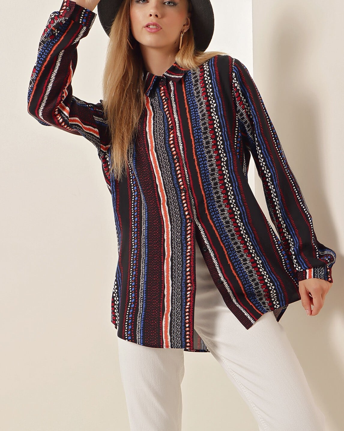 3721 Graphic Pattern Shirt - Dark Navy - Bigdart - by Peralane - photo 4