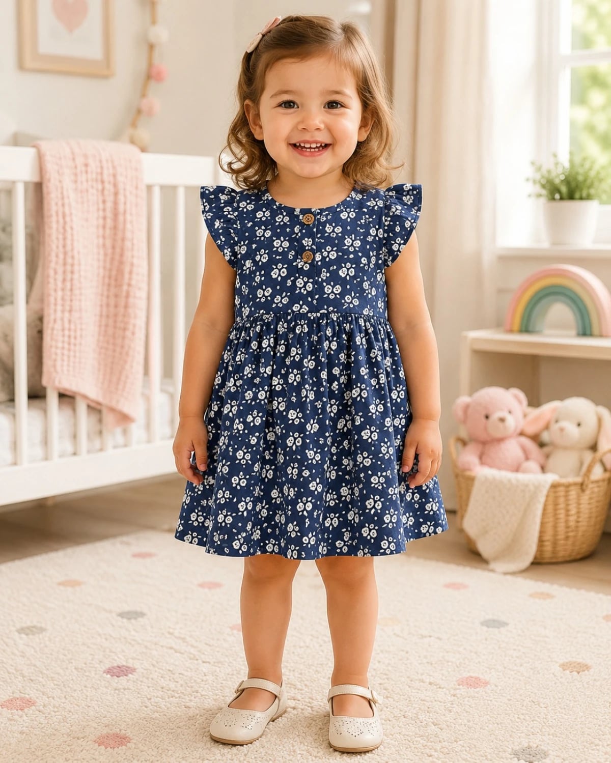 Girl's Dress with Pattern - 1124 - Has Bereket - by Peralane