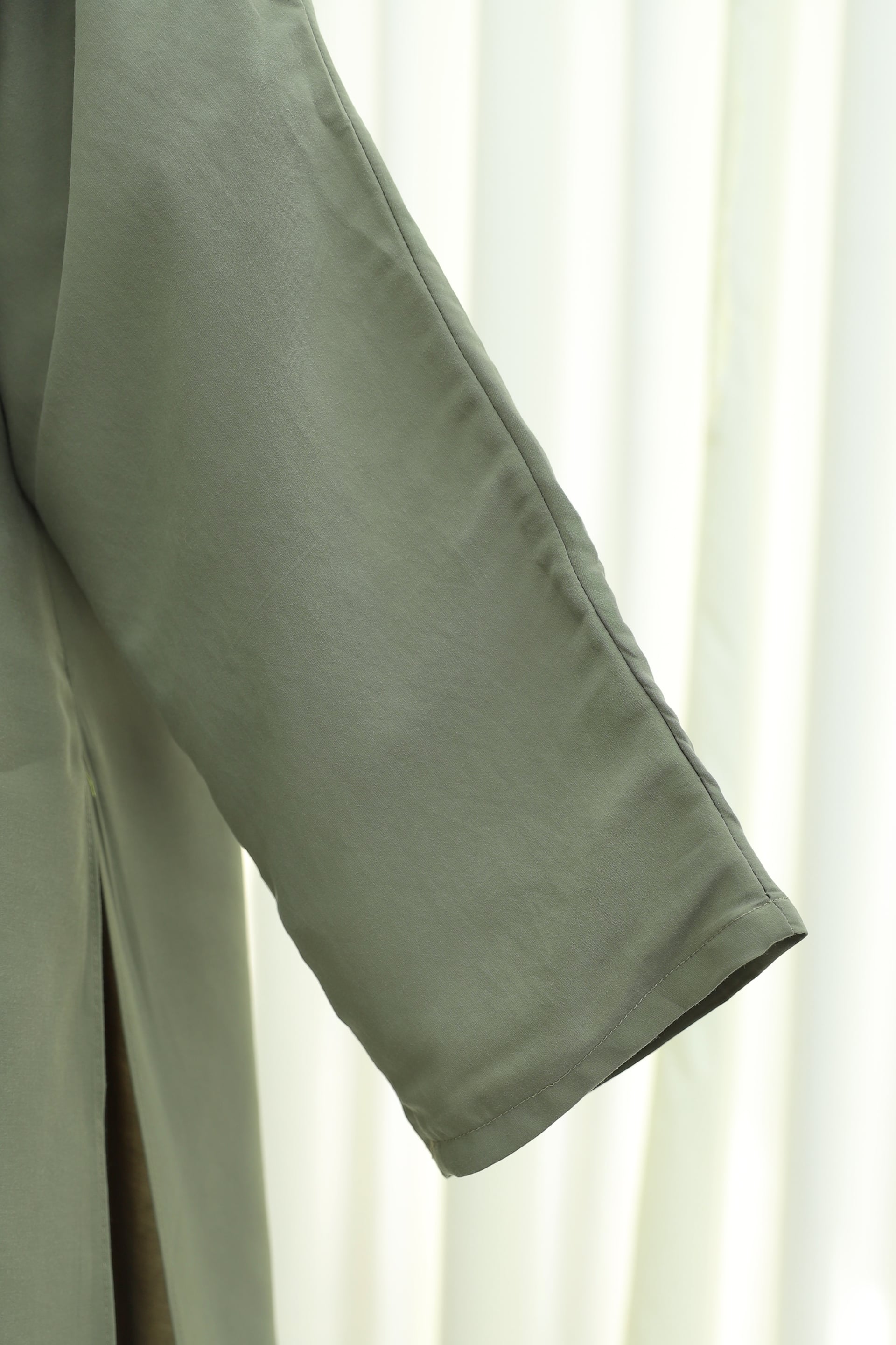 Modal Set with Scarf Detail, Deep Slit Pants and Pockets - Khaki - Podyumplus - by Peralane - photo 8
