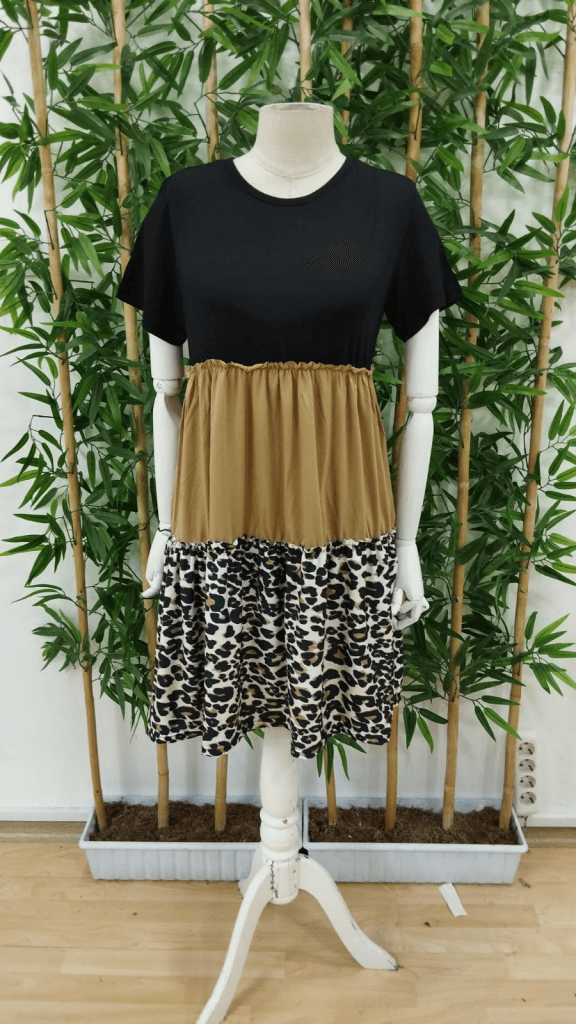 Women's Leopard Detail Three-Piece Viscose Dress - Janes - by Peralane - photo 7