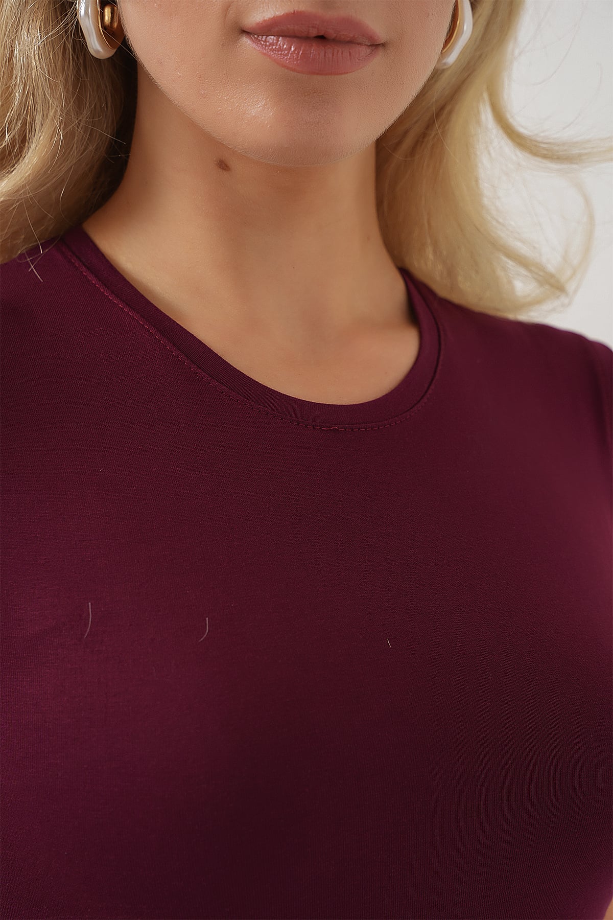 Women's Sleeveless Bodysuit in Burgundy - 95% Viscose 5% Lycra - Bigdart - by Peralane - photo 5