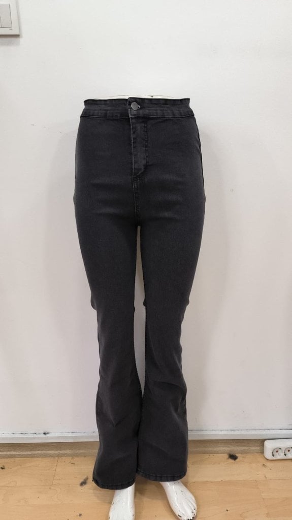 Women's High Waist Single Button Flared Denim Jeans - Janes - by Peralane - photo 4