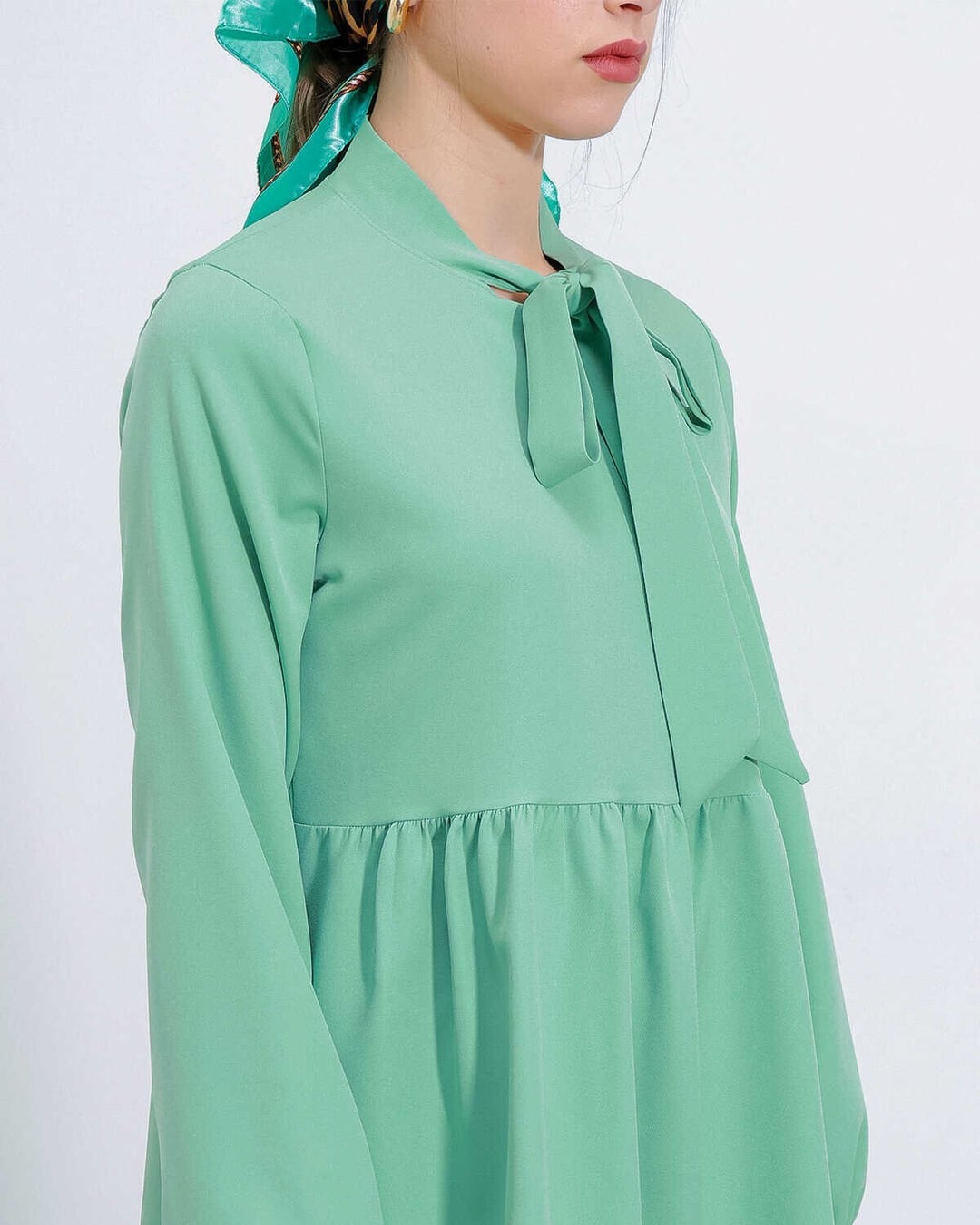 Women's Mint Knit Tunic and Trousers Two-Piece Modest Set 6654 - Bigdart - by Peralane - photo 4