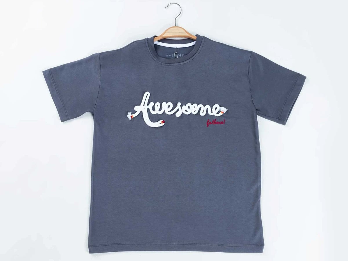 Awesome Embroidered Boys' T-Shirt - Dark Grey (Pack of 4) - Civilti - by Peralane