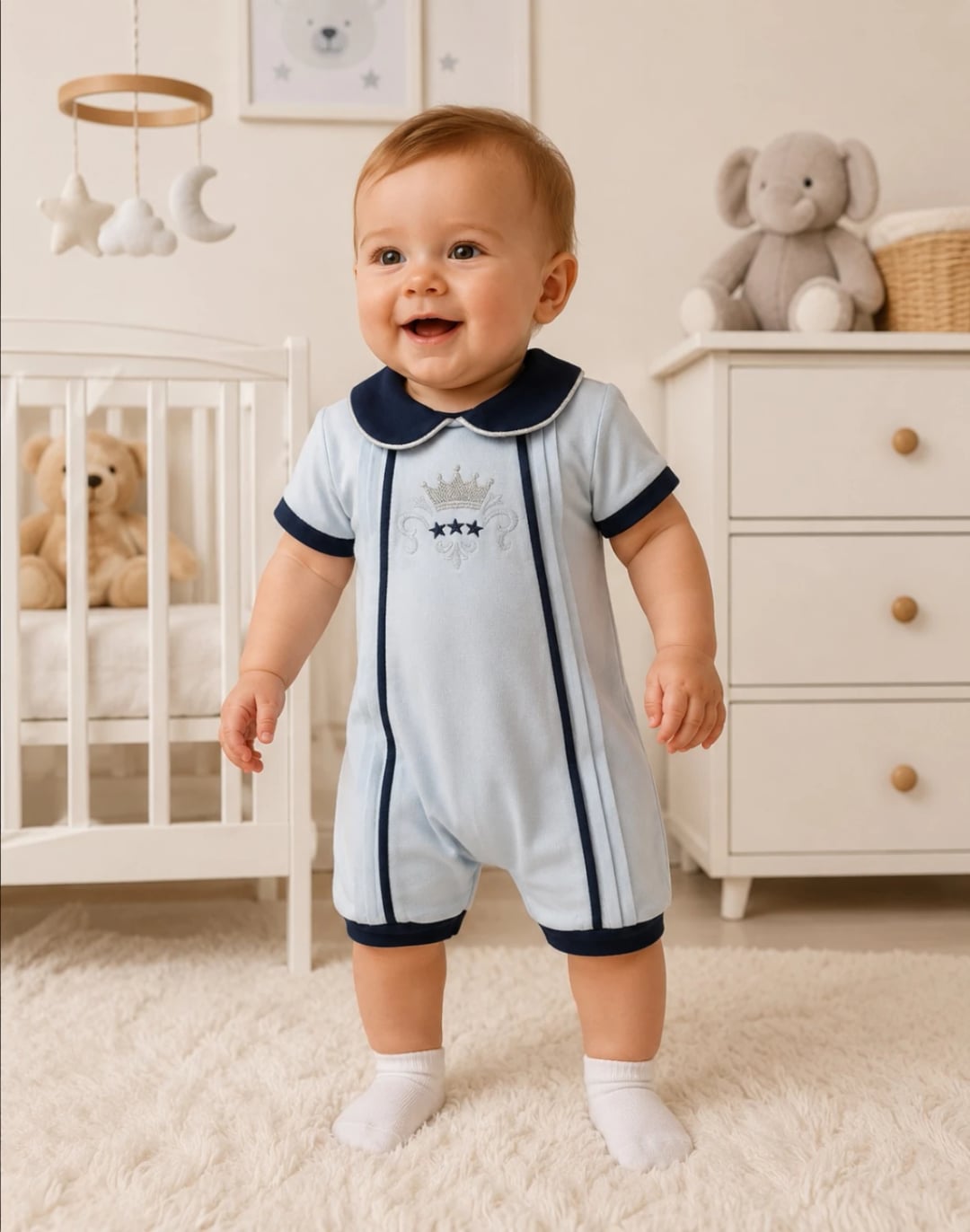 Baby Romper - 1161 (Light Blue) - Has Bereket - by Peralane