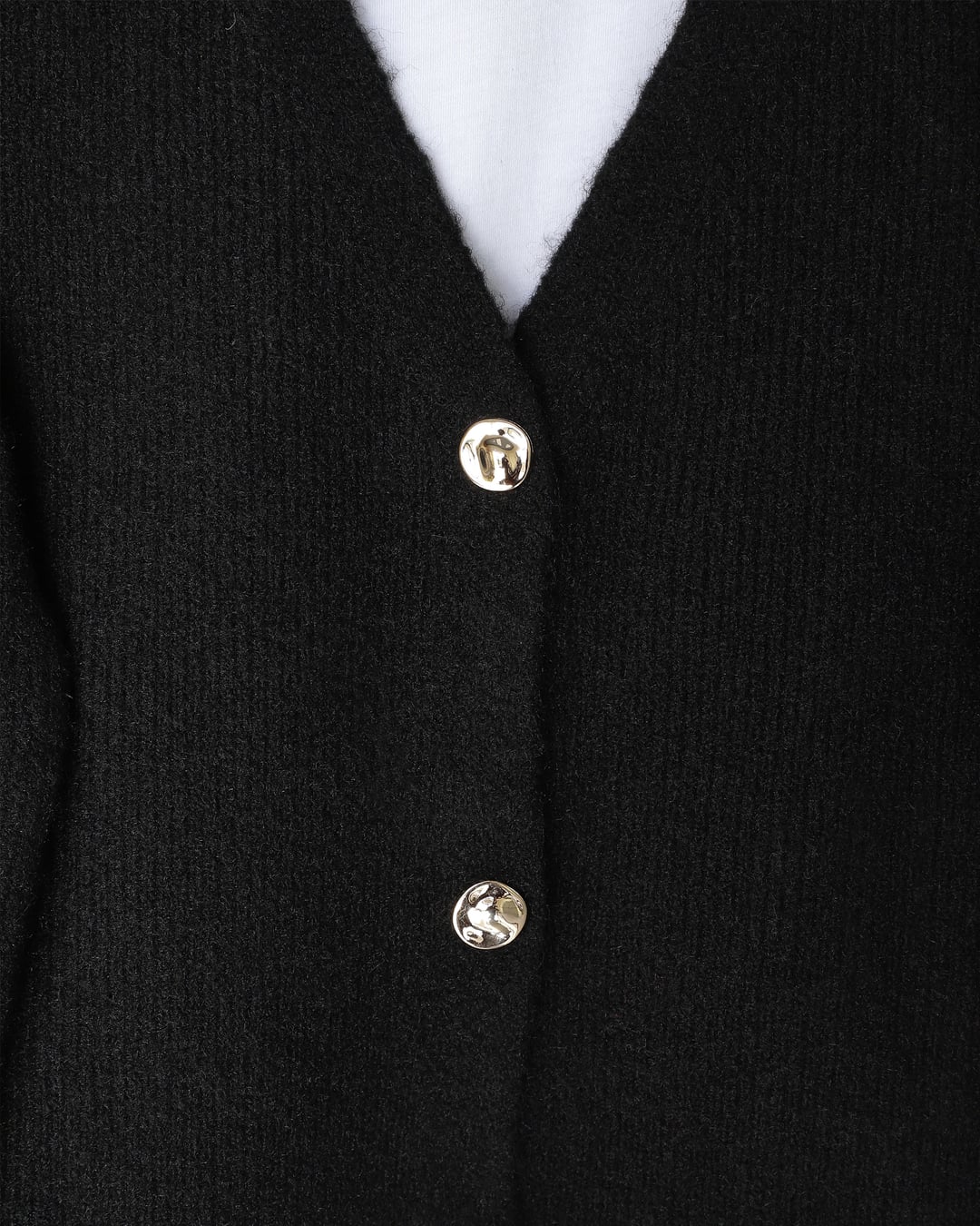Women's Black Button-Front Soft Knit Cardigan - Podyumplus - by Peralane - photo 4