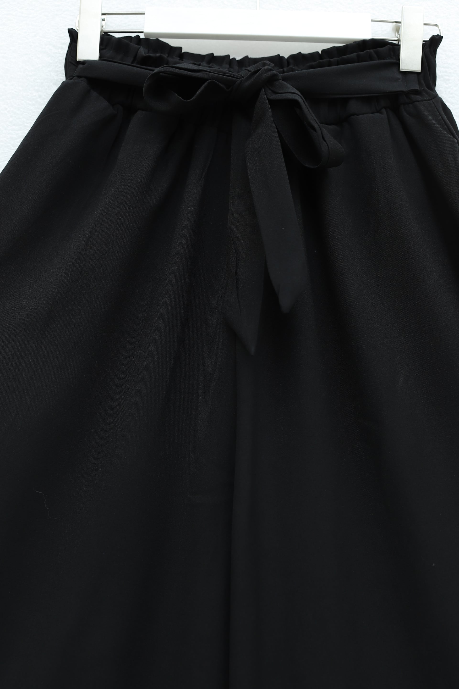 Black Elasticated Waist Wide-Leg Skirt Trousers - Podyumplus - by Peralane - photo 3