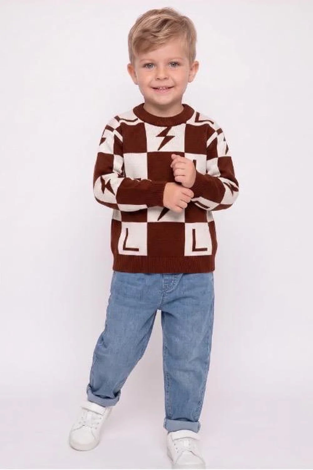 Boys' Knitted Sweater Set - Bordo - Has Bereket - by Peralane