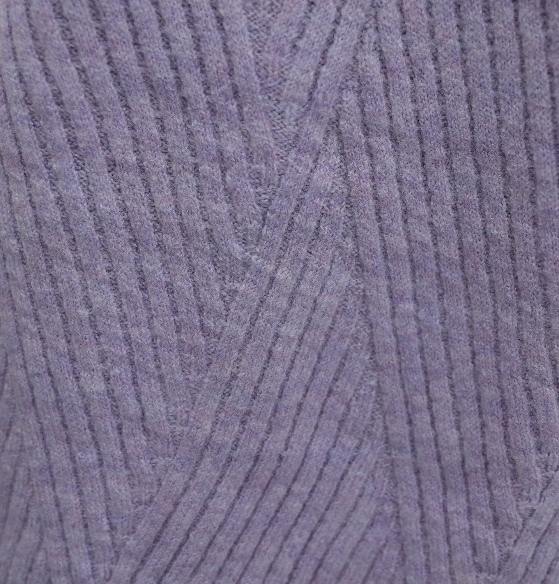 Lilac Ribbed Knit Diamond Pattern Tunic Sweater - Podyumplus - by Peralane - photo 7