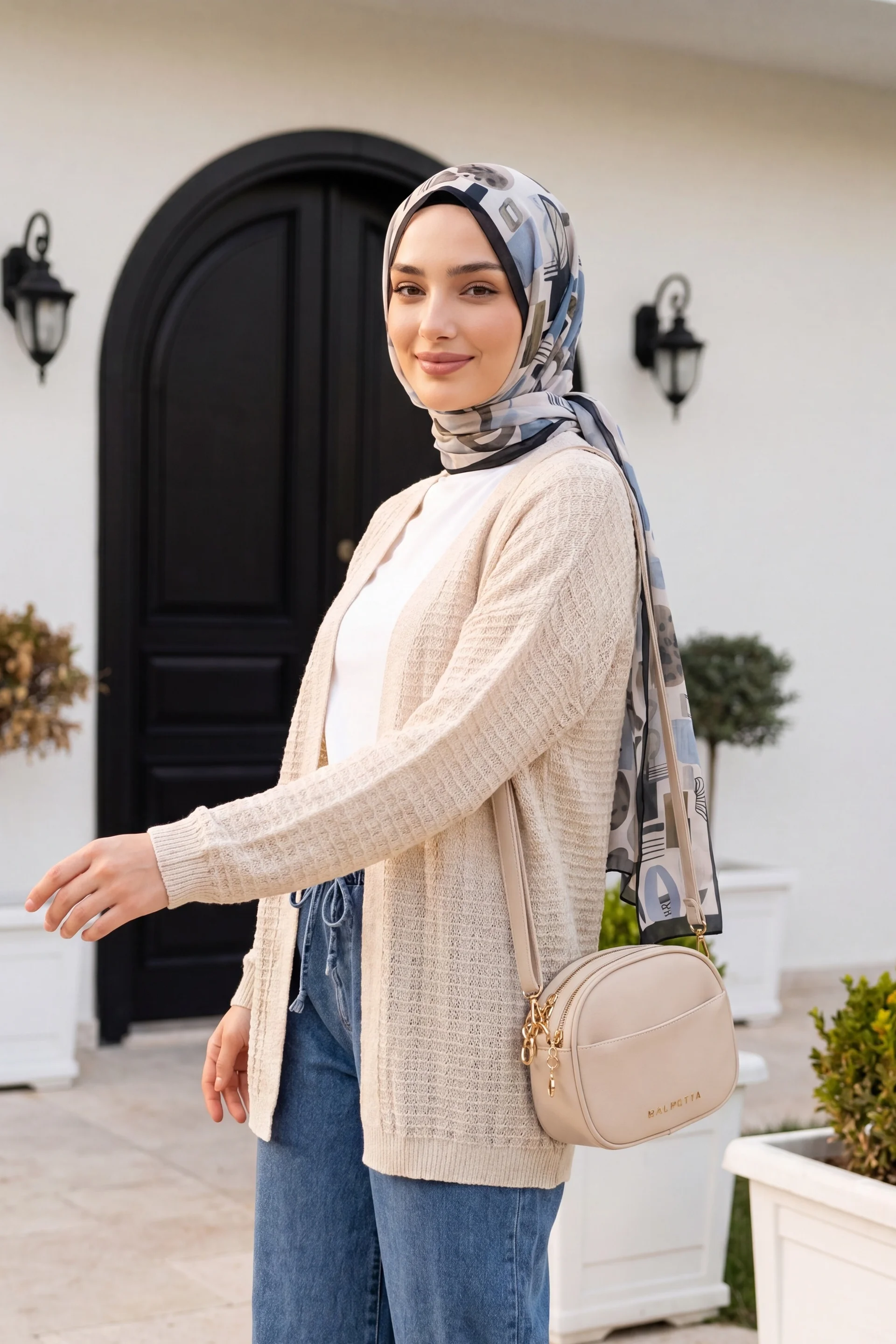 Open-Front Lace Knit Cardigan - Stone - Podyumplus - by Peralane