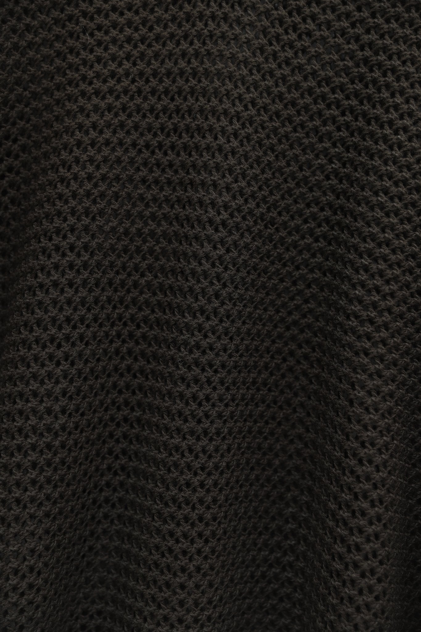 Batwing Sleeve Open-Weave Knit Sweater - Dark Brown - Podyumplus - by Peralane - photo 4