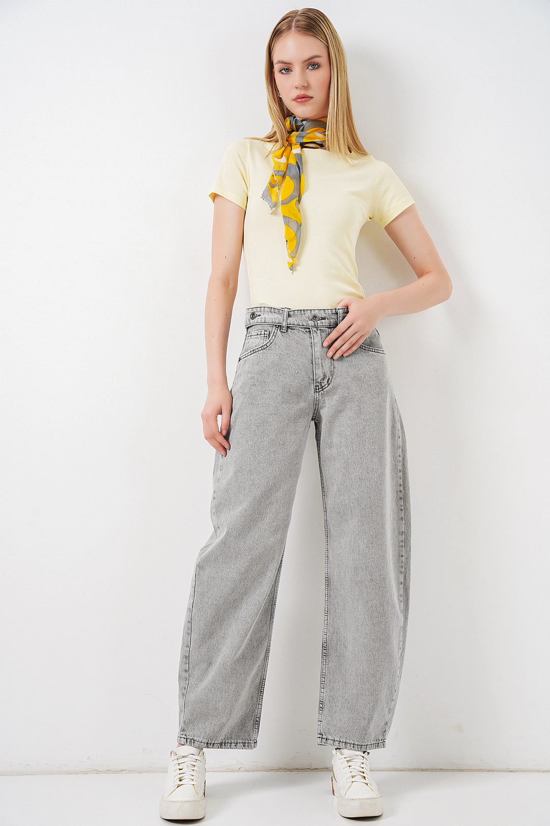 Women's High-Waist Denim Jeans 30081 - Grey - Bigdart - by Peralane - photo 6