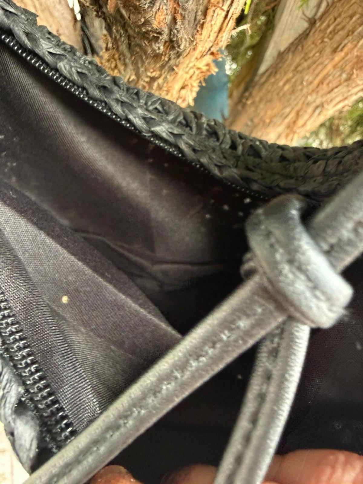 NWC-1055 Black Woven Straw Bag with Zipper - Nesvay - by Peralane - photo 3