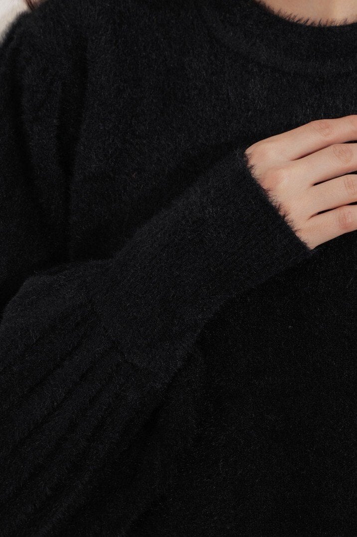 Women's Oversized Balloon Sleeve Knit Sweater - Black - Bigdart - by Peralane - photo 7