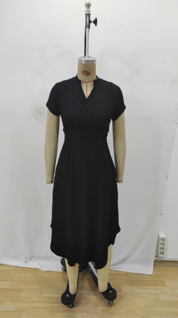 Women's Short-Sleeve V-Neck Viscose Wrap Dress - Janes - by Peralane - photo 4