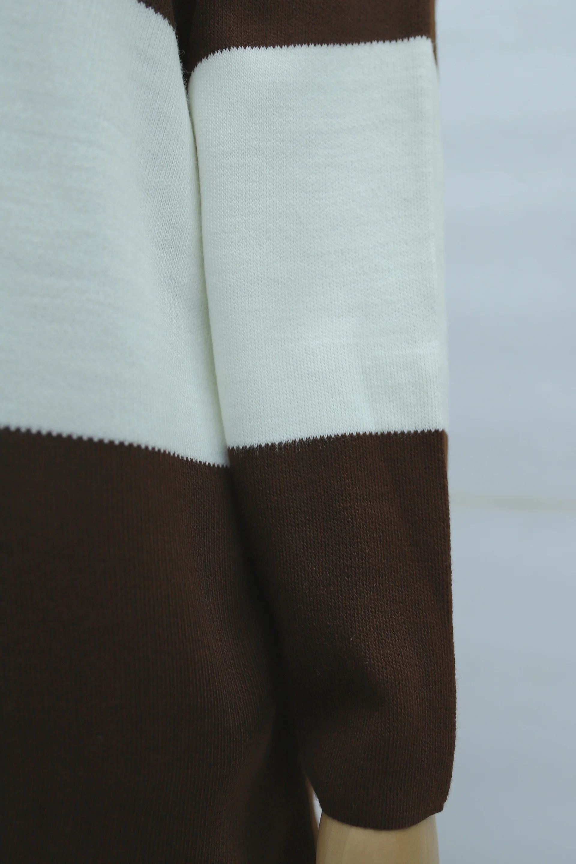 Half Collar Knit Set - Dark Brown - Podyumplus - by Peralane - photo 5