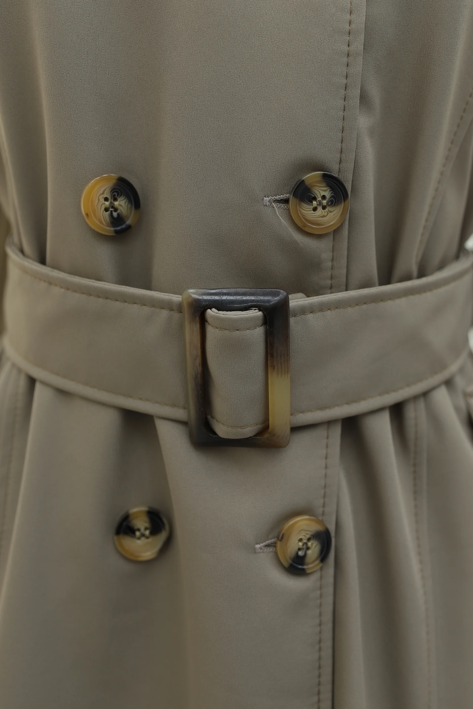 Double-Breasted Belted Trench Coat - Mink - Podyumplus - by Peralane - photo 8