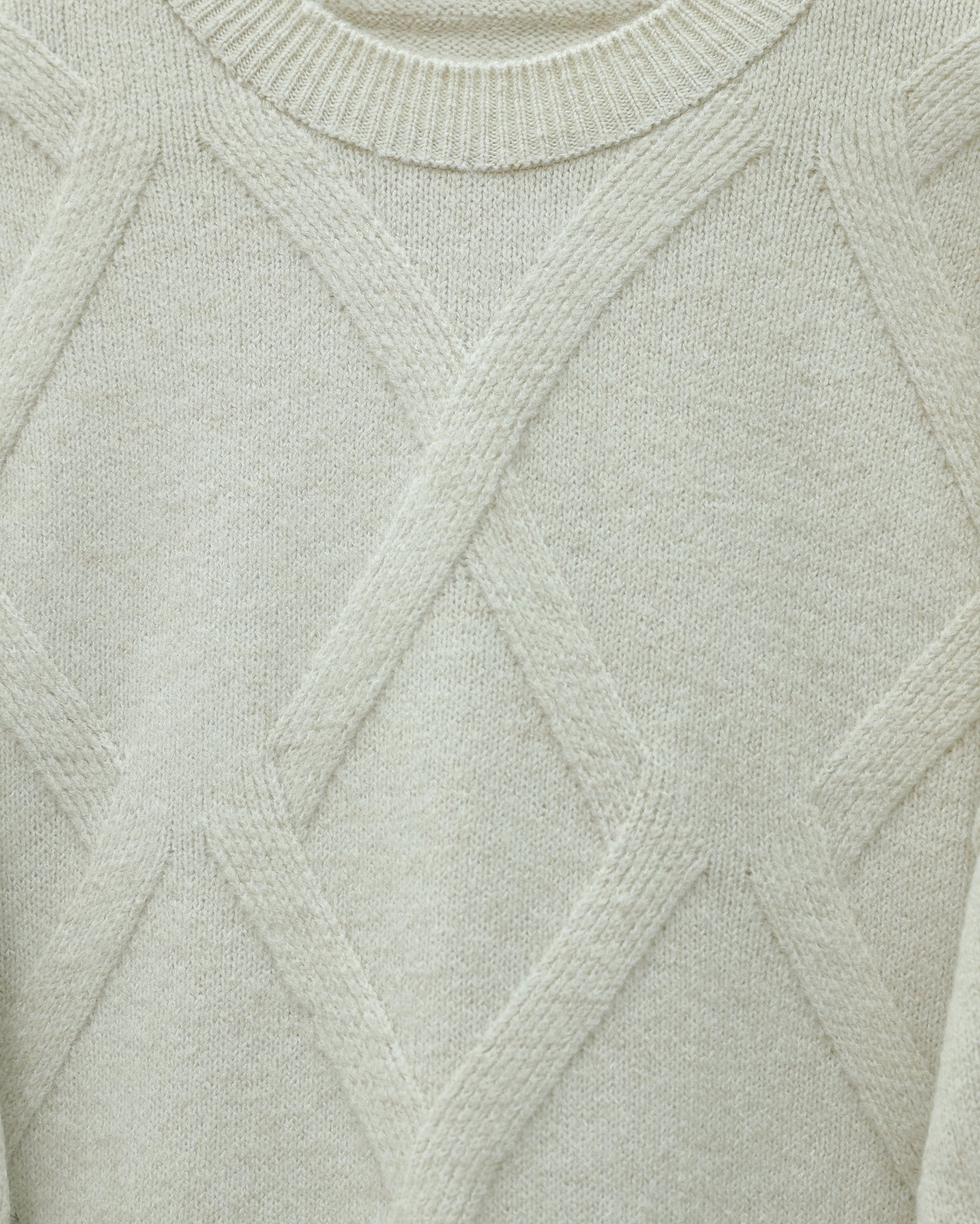 Diamond Pattern Soft Knit Tunic - Stone - Podyumplus - by Peralane - photo 4