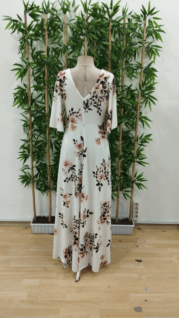 Women's Short-Sleeve V-Neck Floral Print Maxi Dress - Janes - by Peralane - photo 8