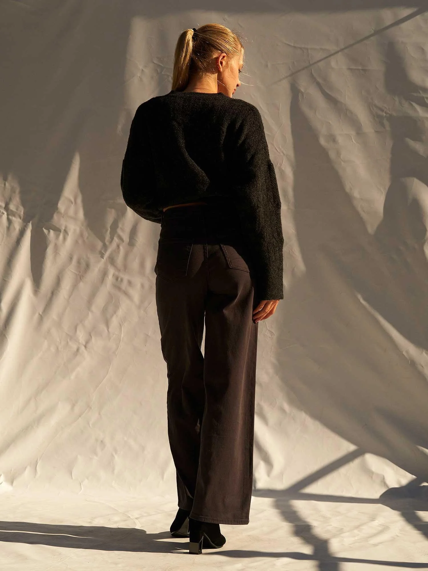 Women's 5-Pocket Palazzo Trousers in Anthracite - Lefon - by Peralane - photo 3