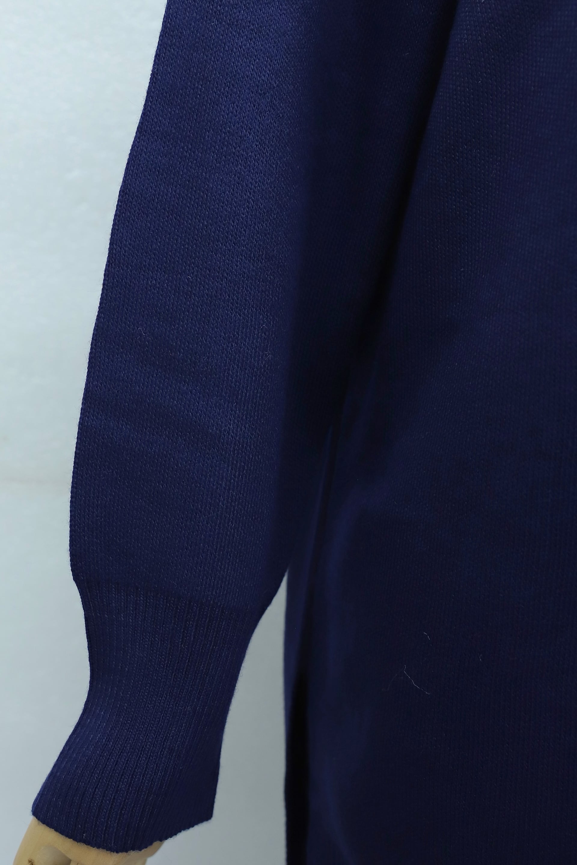Navy Blue Knit Co-ord Set with Zip and Slit Details - Podyumplus - by Peralane - photo 7