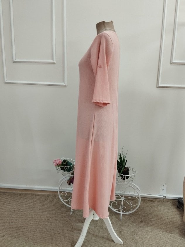 Women's Short-Sleeve V-Neck Crepe Midi Dress - Janes - by Peralane - photo 6
