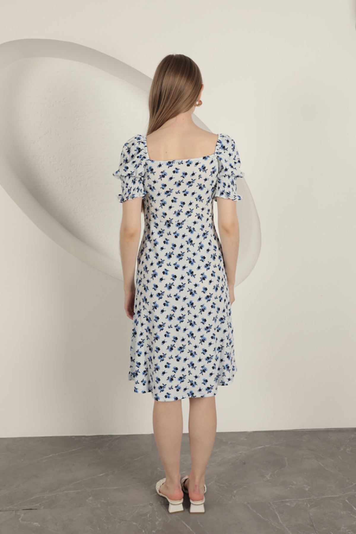 Crinkle Cotton Floral Dress - Saks - Kaktus Moda - by Peralane - photo 7