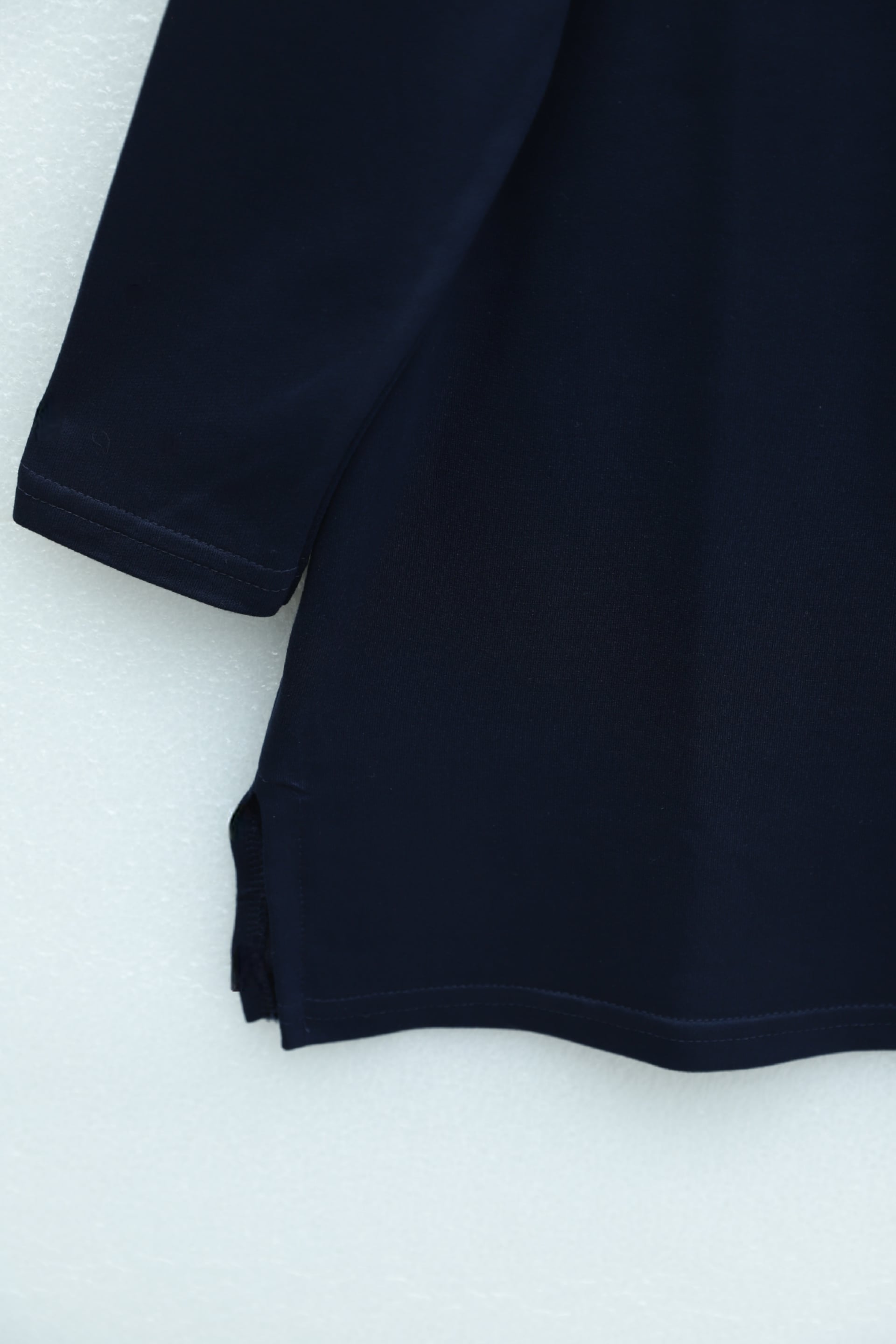 Daisy Embroidered Round Neck Cotton Jersey Tunic - Navy Blue - Podyumplus - by Peralane - photo 6
