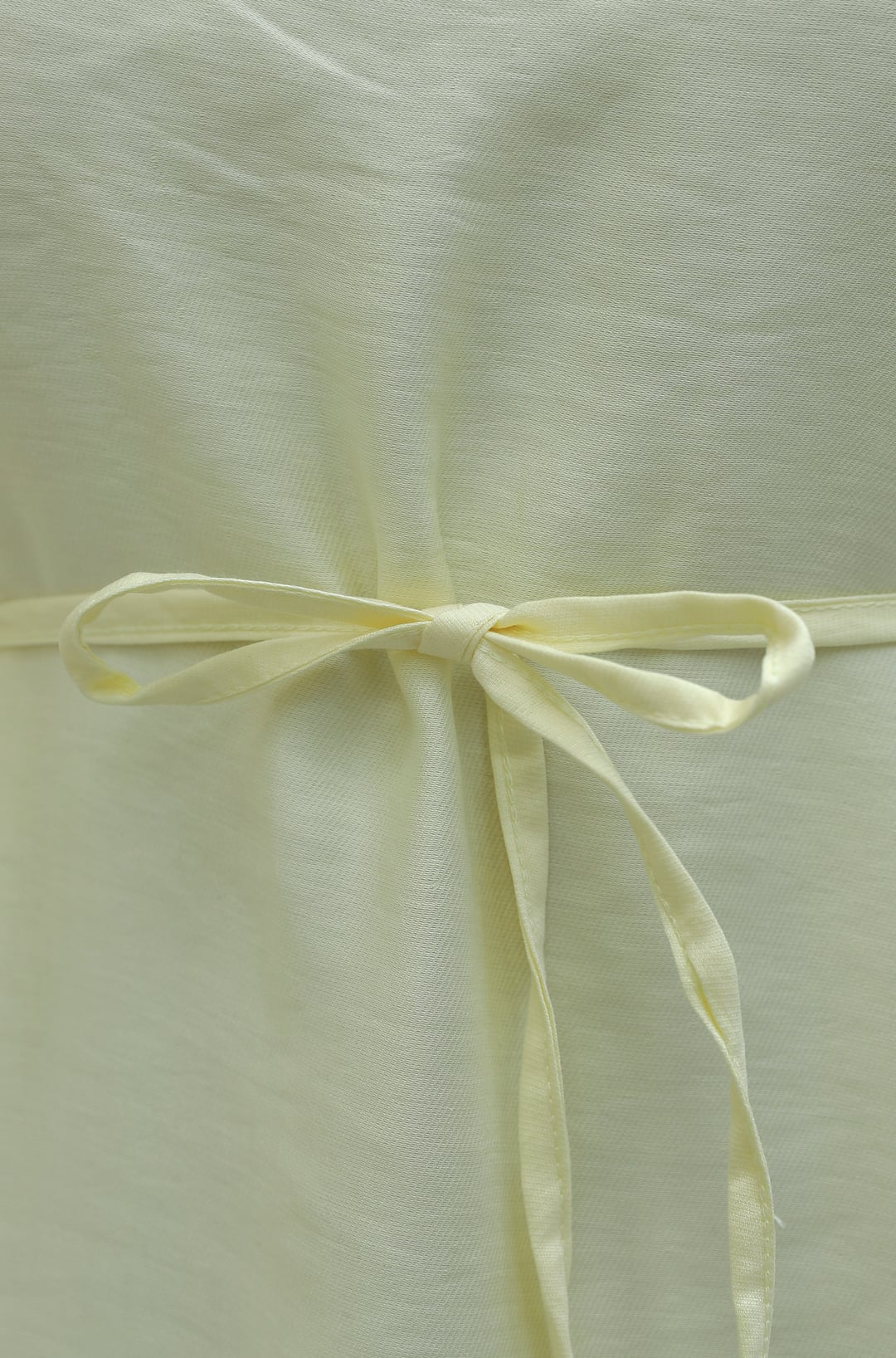 Tie Waist Back Zip Modest Dress in Pale Yellow - Podyumplus - by Peralane - photo 6