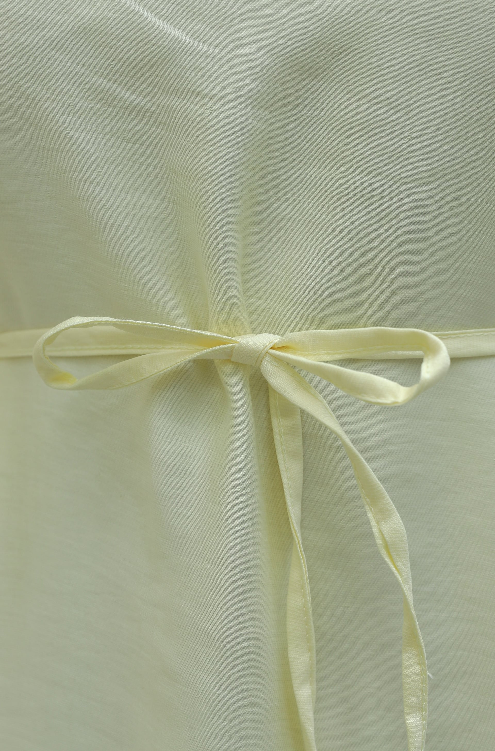 Tie Waist Back Zip Modest Dress in Pale Yellow - Podyumplus - by Peralane - photo 6