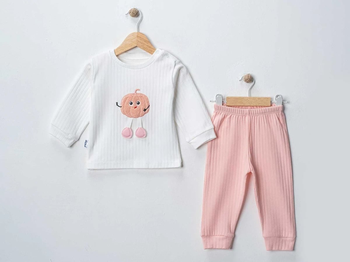 Pumpkin Print 2-Piece Baby Pyjama Set - Nafitto - by Peralane