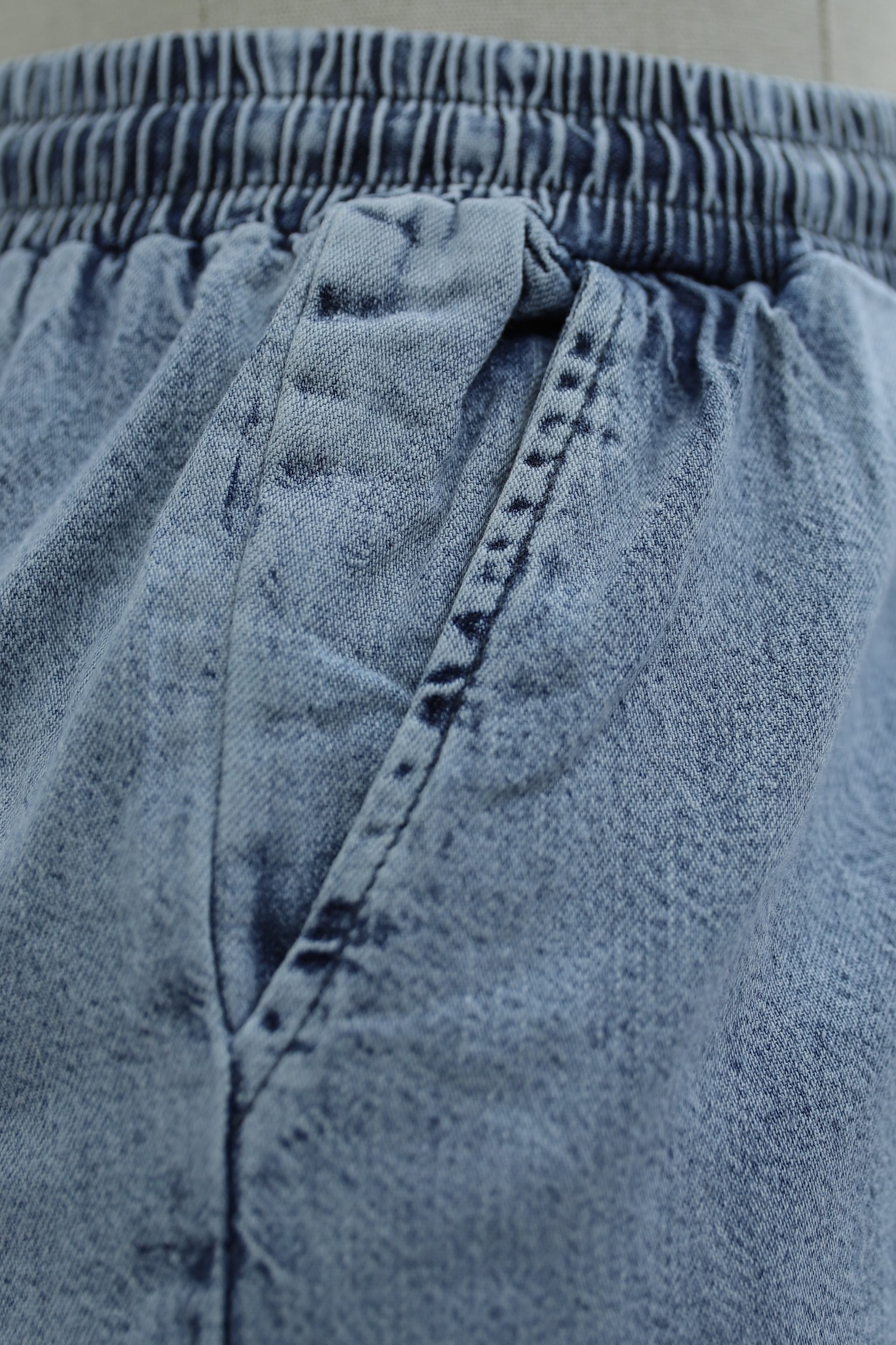Elasticated Waist Wide Leg Denim Trousers - Tint - Podyumplus - by Peralane - photo 6