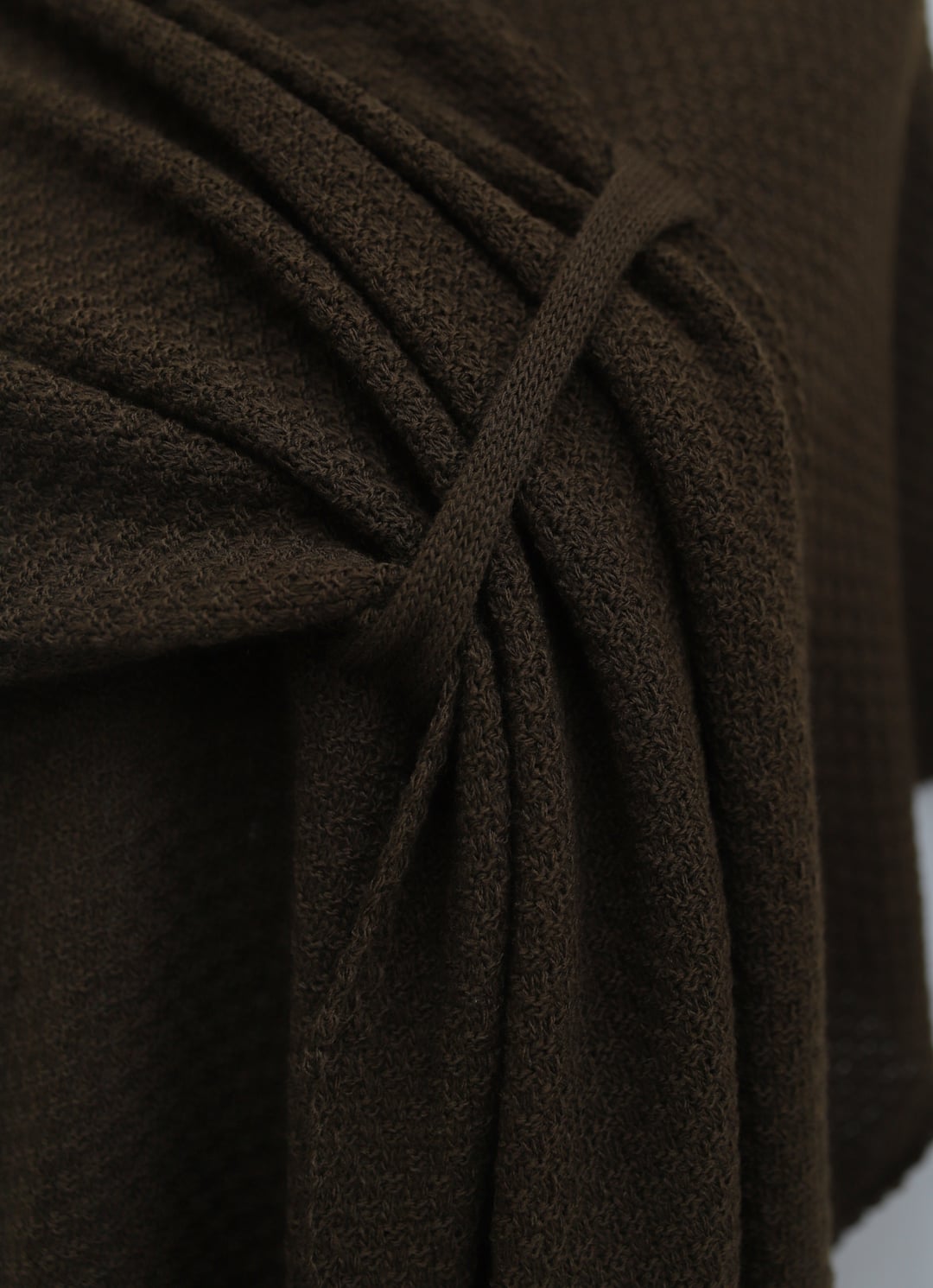 Relaxed Fit Everyday Knit Poncho - Brown - Podyumplus - by Peralane - photo 6