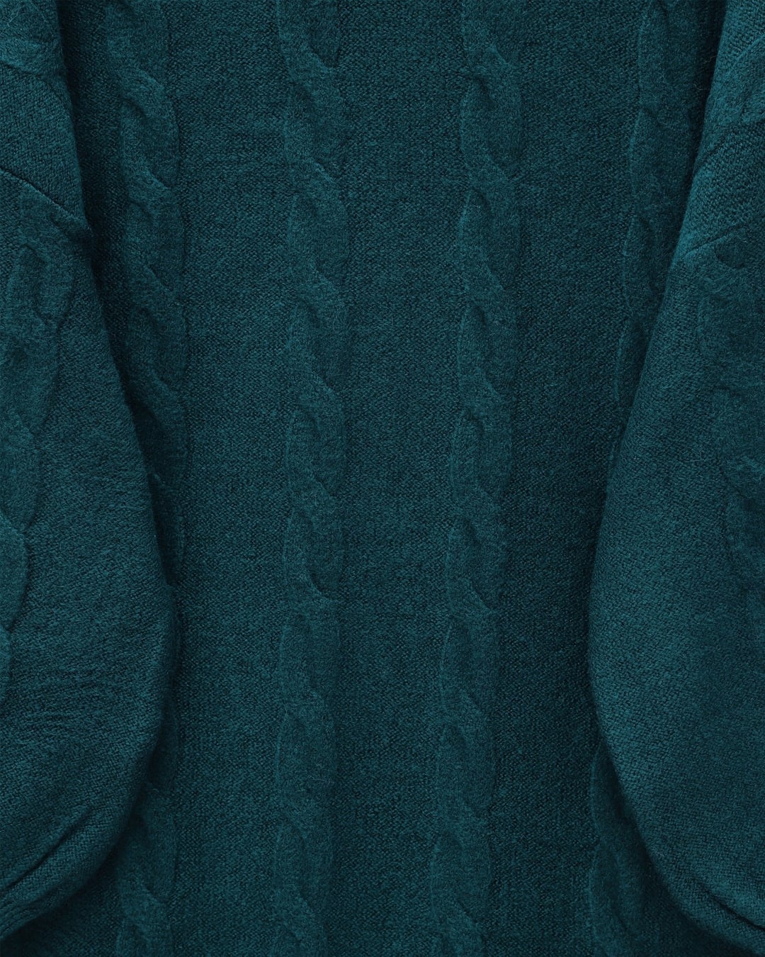 Emerald Green Cable Knit Sweater with Balloon Sleeves - Podyumplus - by Peralane - photo 4