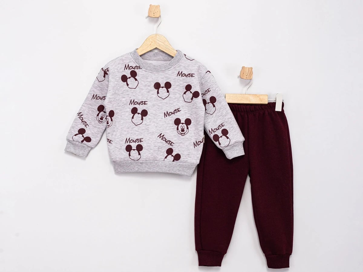 Mickey Mouse Print Boys' Sweatshirt and Trousers Set - Feely Kids - by Peralane