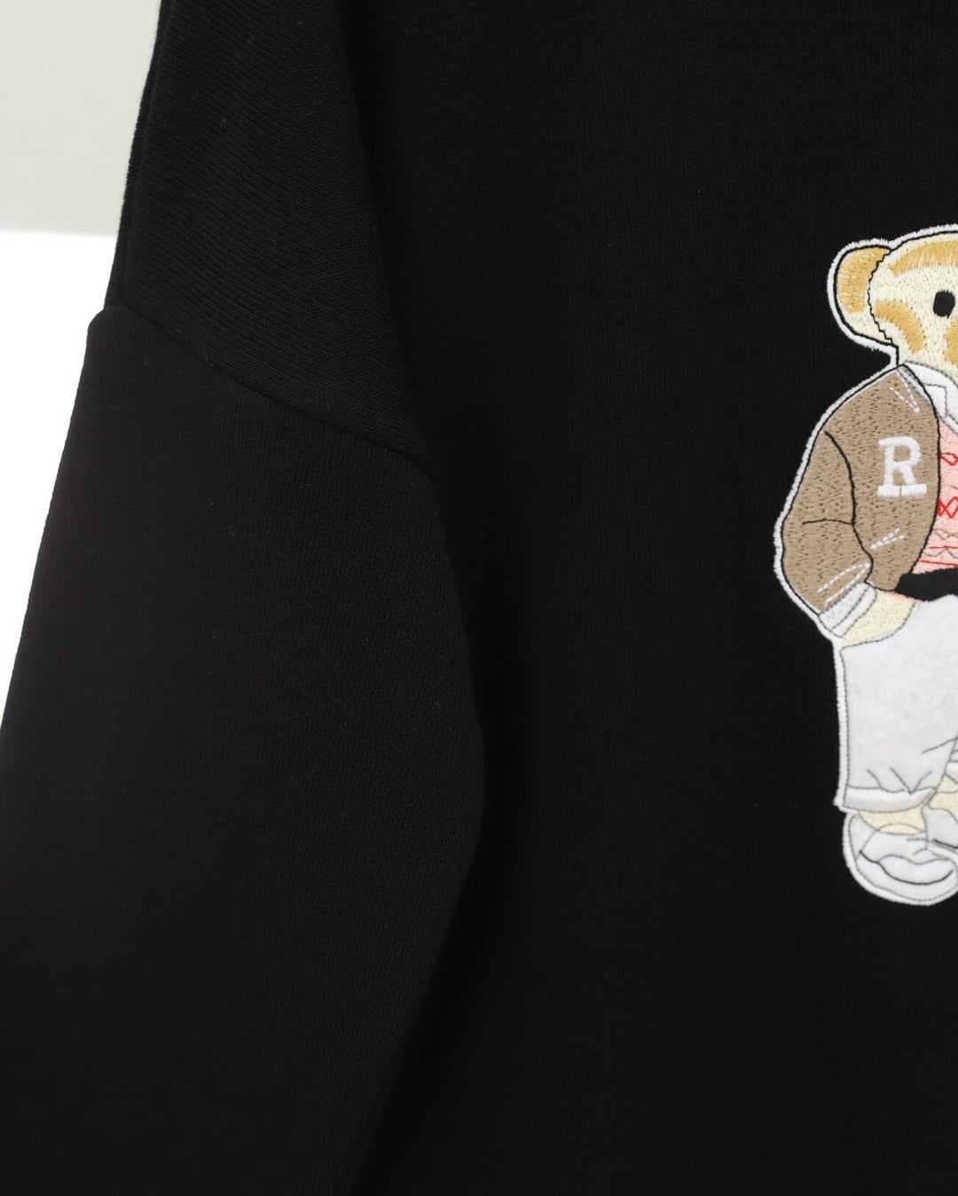 Black Teddy Bear Embroidered Long-Back Knit Sweater - Podyumplus - by Peralane - photo 4