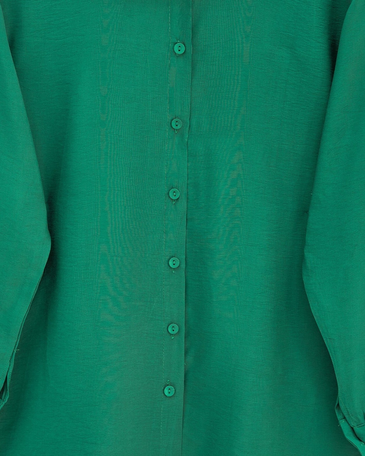 Long Back Button Poplin Blouse - Green - Podyumplus - by Peralane - photo 10