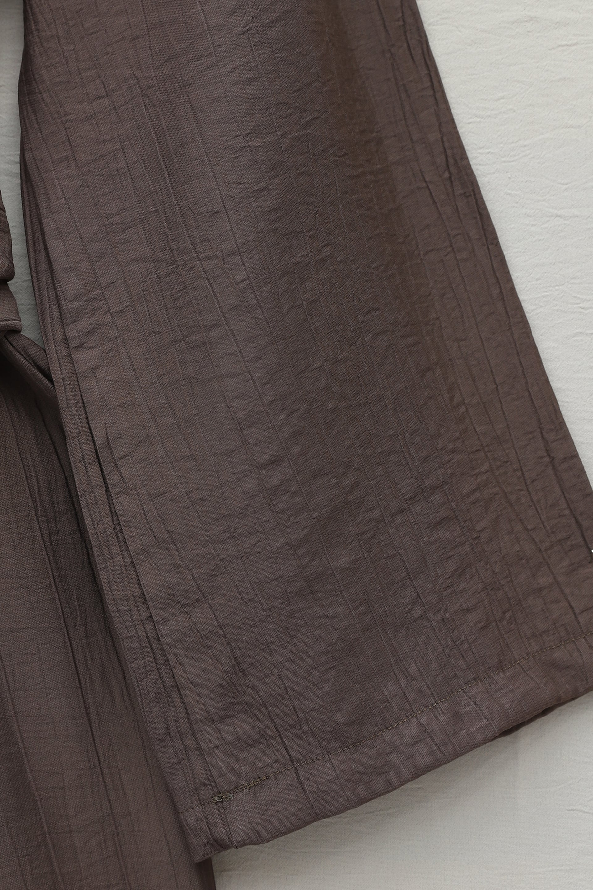 High Neck Pleated Detail Pocketed Belted Jumpsuit - Brown - Podyumplus - by Peralane - photo 7