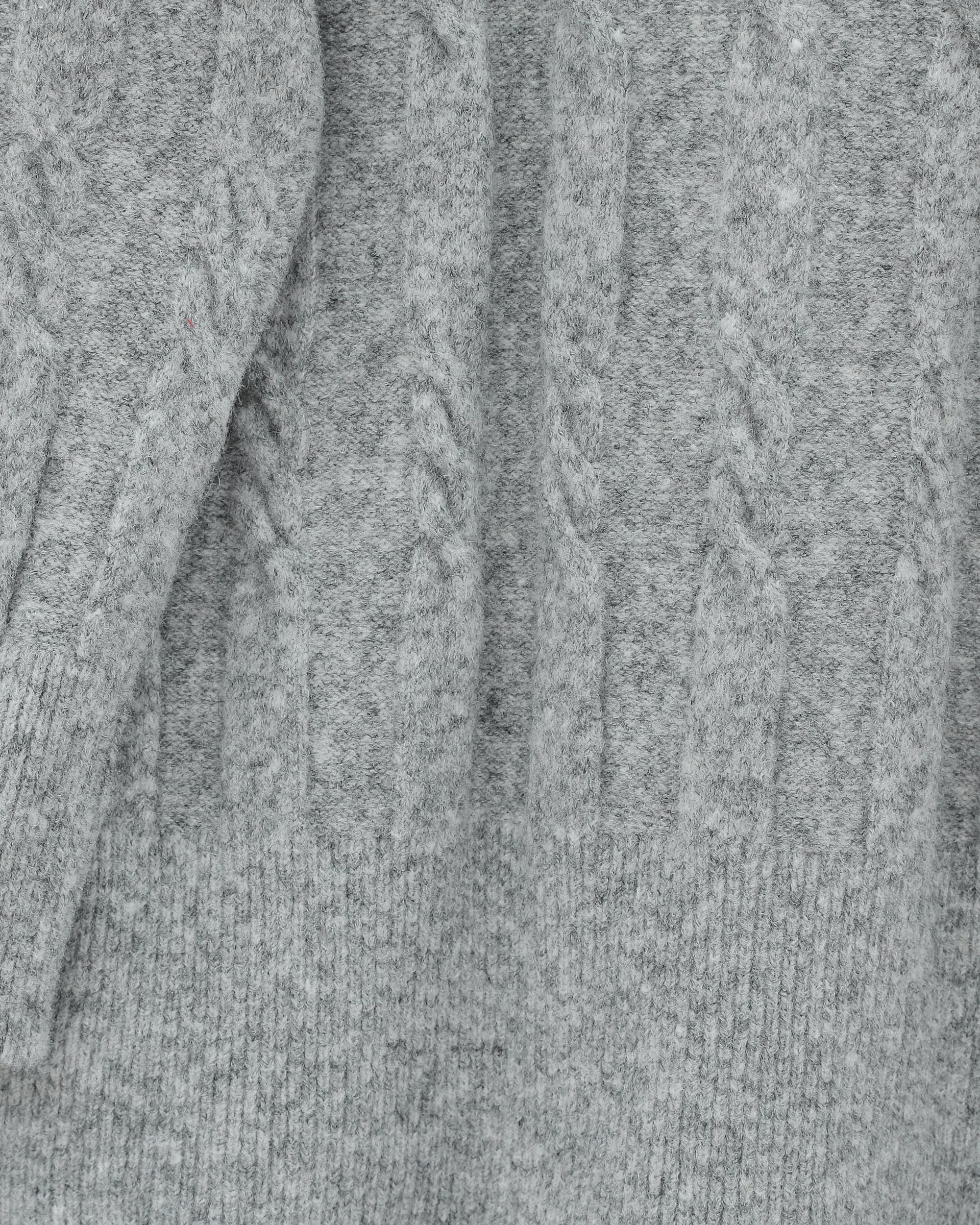 Grey Cable Knit Sweater for Women - Podyumplus - by Peralane - photo 6