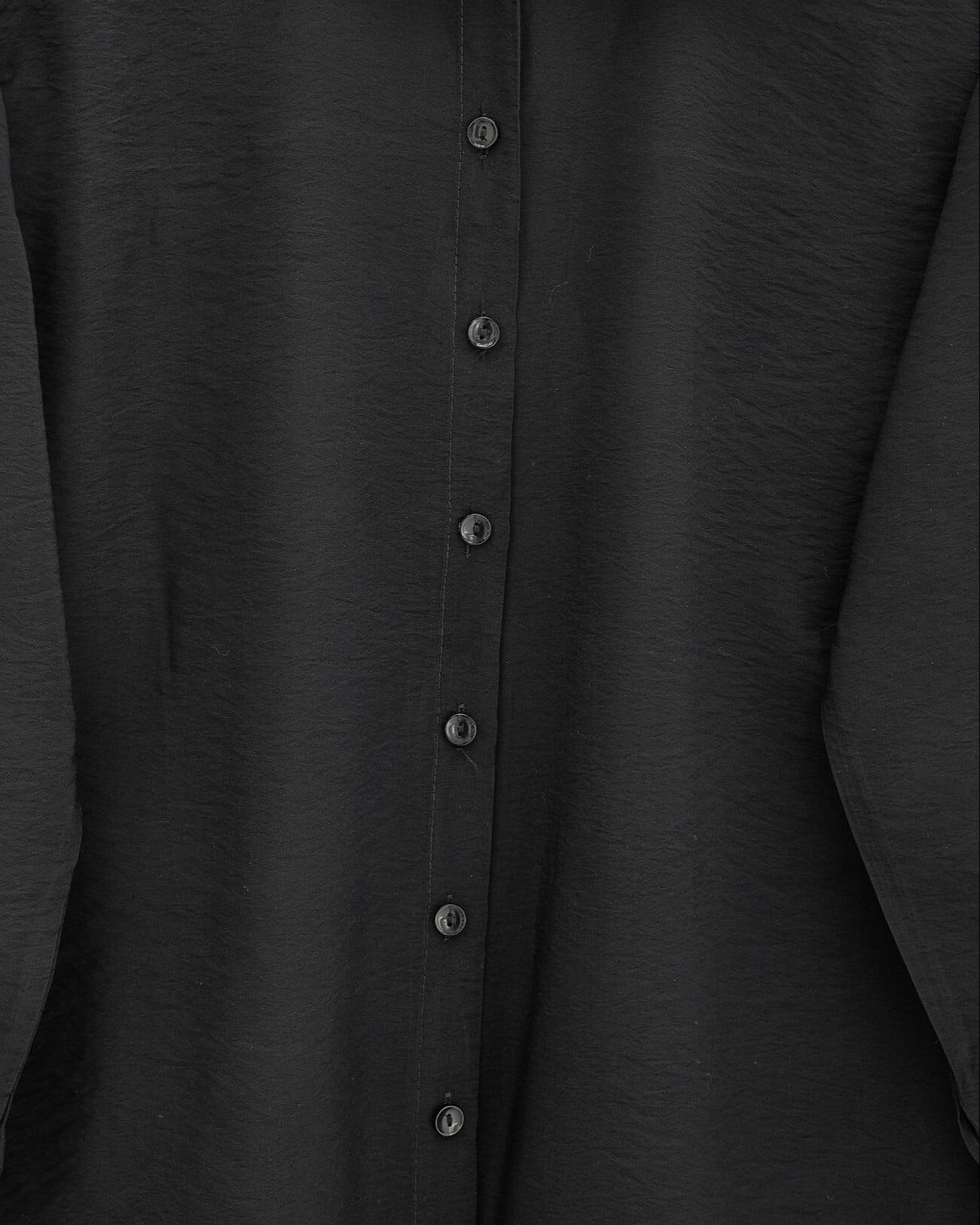 Long Back Button Poplin Shirt - Black - Podyumplus - by Peralane - photo 8