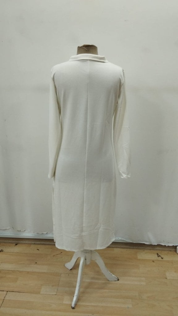 Women's Long Sleeve Collared Side Slit Midi Modal Dress - Janes - by Peralane - photo 5
